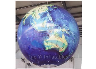 China Durable PVC Earth Globe Balloons Inflatable Earth Map Ball with LED Light for sale