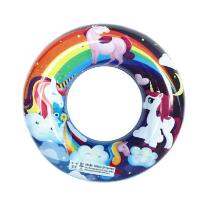 China Water Sport PVC Ring Cartoon Inflatable Swimming Life Buoy For Kids Swimming Ring for sale