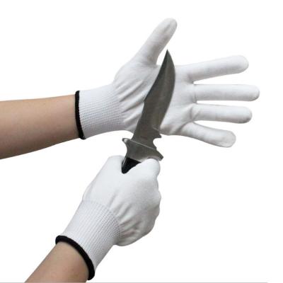 China Cut Protection HPPE Gardening, Fishing, Anti-Cutting Gloves, Level 5 Food Grade White Anti-Cutting Gloves for sale