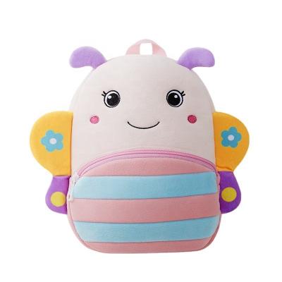 China Latest\fasion kindergarten plush backpack zoo series children's load reduction plush bag cartoon cute kid schoolbag for sale