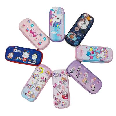 China Children cute stationery kawaii school hard shell writing box cute 3d eva kids pencil case for sale