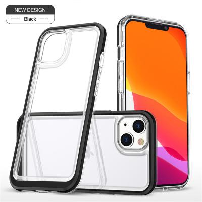 China Wholesales Color Border Clear Clear Phone Case Manufacturer Geili Shockproof Mobile Phone Case For Iphone 13 14 pro max for sale