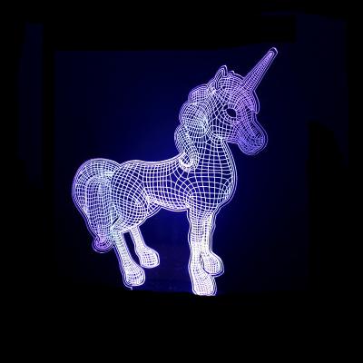 China New-designed Smart Led Color Changing Kids Remote Control Room Decor Lighting 3D Led Illusion Lamp Tuya RGB Night Light for sale