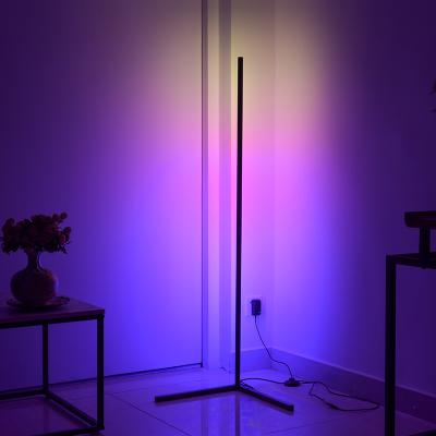 China Modern Nordic APP Control LED RGB Floor Lamp Tripod Smart Corner Standing Minimalist 140cm Light for sale