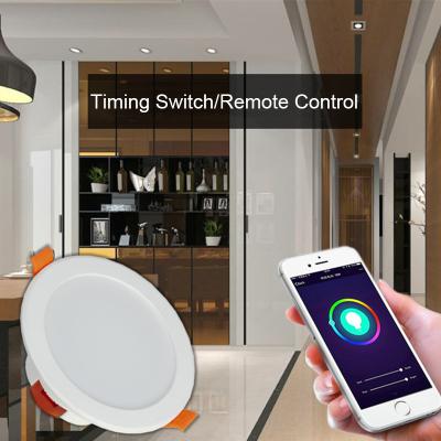 China WiFi APP Alexa Voice Control Smart LED Spot Industrial Remote Light RGB Dimming Multicolor LED Recessed Lights for sale