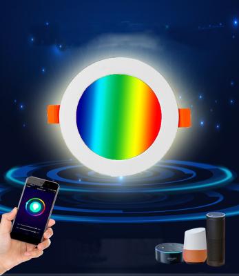 China Industrial Music Sync Compatible with Alexa Google Assistant Led Recessed Wi-Fi Smart Recessed RGB DownLight for sale