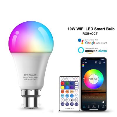 China Wholesale Residential Alexa E27 E27 7W 9W 10W A60 Tuya Smart LED Light Bulb 9w RGBWW Wifi Smart Bulb from Google Home for sale