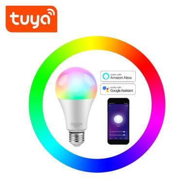 China Residential Smart Bulb 9w E27 E26 B22 LED Tuya Smart Bulb Wifi Control RGB Voice Home Google Bulb Alexa Remote Control Light Bulb for sale