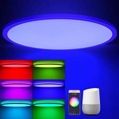 China Amazon Alexa Google Home IFTTT Tuya Smart WIFI Ceiling Light APP Remote Control Round Lamp cilling Led for sale