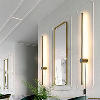 China Modern Minimalist Modern Long Light Decorative Strip Wall Room Linear Wall Lamp for sale