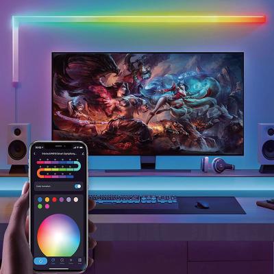 China Multicolor Customizable Customizable Wall Light Modern WIFI Music Sync Home Decor LED Light Bar For Game Streaming Smart Wall Light for sale