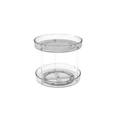 China Portable Transparent Clear Space Stored Susan Turntable Kitchen Organizer Lazy Barrel Storage for sale