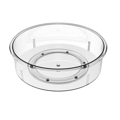 China Wholesale Snack Storage Box Turntable Kitchen Stocked Plastic Clear Organizer for sale