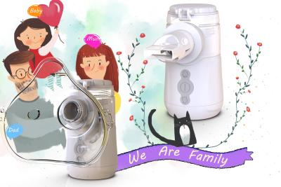 China Home Nebulizer Machine with mask  and nozzle for family for sale