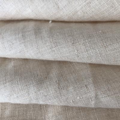 China Sustainable Enzyme Wash Eco-friendly Soft Plain Dyed Stonewashed Suit 100% Linen Woven Fabric For Garment for sale