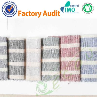 China Plain Eco - Friendly Yarn Dyed Wholesale Linen Fabric For Shirt for sale