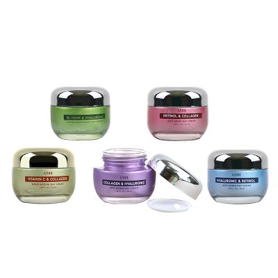 China Luxury cosmetic wholesale 50g skin cream night cream jar for cosmetic packaging, day cream, eye cream for sale