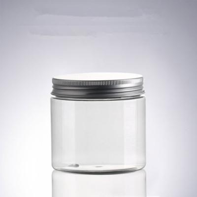 China 500ml Round PET Storage Bottle Food Packet Container Eco-Friendly Clear Round Nut Cookies PET Plastic Box for sale