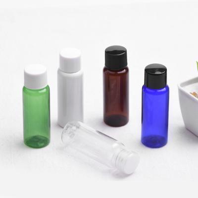 China 20ml Color Cosmetic Custom PET Plastic Toner Bottle , Cosmetic Plastic Bottle With Screw Lid And Hole Plug for sale