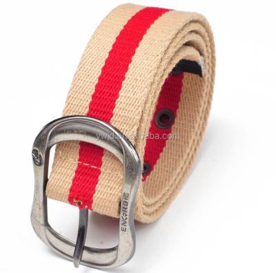 China Custom 1.5inch Polyester Webbing Belt Fabric Canvas Man Belt for sale