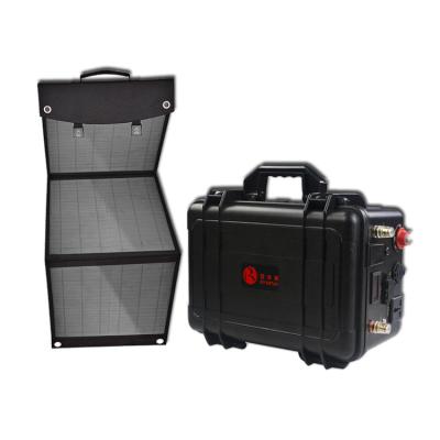 China Customized outdoor 220v 110v 1000W 50ah power bank home solar power station with foldable portable solar panel for sale