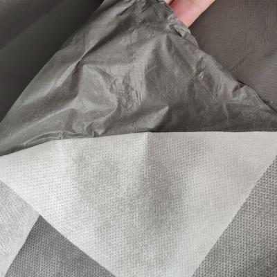 China Waterproof 65gsm SF Laminated Microporous Film Gray Composite PP Shoes Agriculture Bag Nonwoven Polypropylene 100% Waterproof CAR Industry for sale