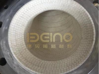 China Tubo cerámico de parches de centrales eléctricas de alta dureza Tubo cerámico de parches de aluminio para sistemas de transporte de centrales eléctricas en venta