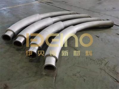 China Abrasion Resistant Ceramic Sleeve Lined Pipe Elbows Lithium Battery Wear-Resistant Ceramic Tubes for sale