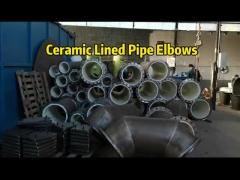 Wear Resistant Ceramic Pipes ISO Certificate In Power Plants Ceramic Lined Pipe Elbows