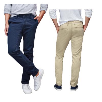 China Anti-wrinkle cotton men's twill pants manufacturer 100% khaki men's twill pants pants men's slim twill pants for sale