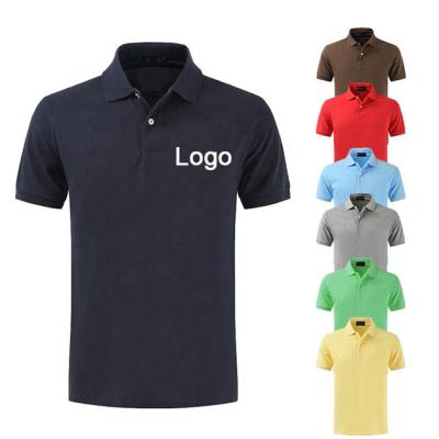 China Custom Logo Men's Plain T-shirt White T-shirt Wholesale Mens Anti-Wrinkle Polo Shirts Golf Embroidery 100% Cotton Polo Shirts for sale