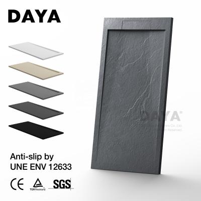 China Modern Marble Bathroom Shower Tray Resin Stone Shower Tray Stone Pan for sale