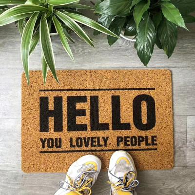 China Washable Custom Carpet Grass Prices Nigeria Mat Easy To Handle, Washable And Cut To Door Mat Waterproof PVC for sale