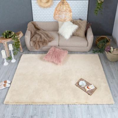 China Customized Washable Rabbit Fur Rug Blankets Faux Fur Rug Blanket Faux Fur Rugs Wholesale Manufacturers for sale