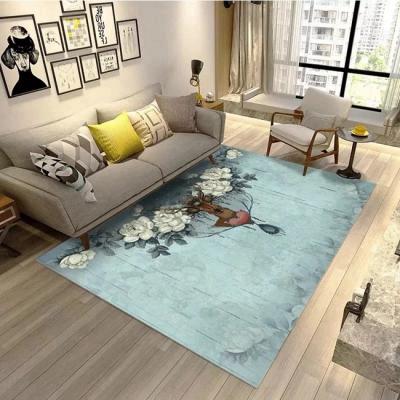 China Morden Washable Simple Nordic Design Customized Carpet 3d Printing Soft Carpet Living Room for sale