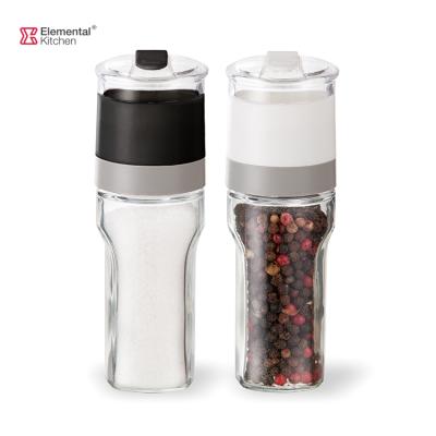 China Sustainable Salt and Pepper Jar Grinder with Clear, 90ml Spice Jar Grinder, Plain Salt and Pepper Grinder for sale