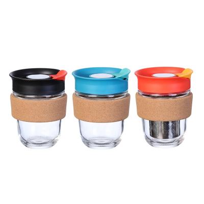 China HY3 Disposable 360ML 12oz Hot Selling Take Away Coffee Cup Keep Coffee Drinks Cup Heat Resistant Glass Coffee Cup for sale