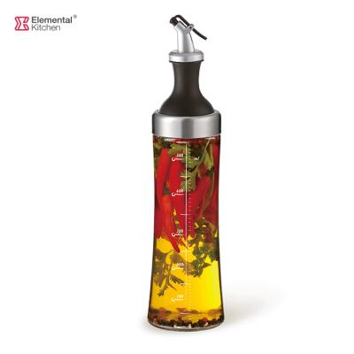 China Sustainable Olive Oil Infusion Bottle For Cooking , Food Grade Glass Oil Dispenser For Cooking for sale