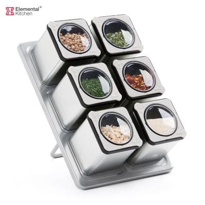 China Ek Rack Herb Jar Holder Kitchen Rack Sustainable Steel Spice Cube Bottles Spice Cube Bottles for sale