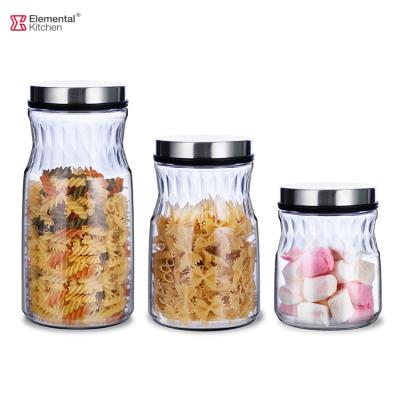 China 1000ML 1500ML 2000ML Large Volume Viable Food Storage Container Set Kitchen Canisters For Sugar Candy Cookie Rice for sale