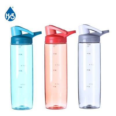 China Large Volume HY3 750ML 24OZ Large Volume Custom Viable Empty Clear Plastic Tritan BPA FREE Sports Reusable Water Bottle for sale