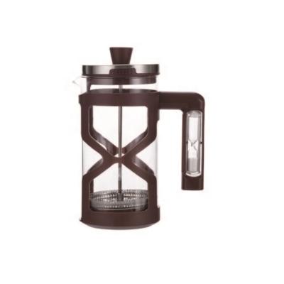 China Metal Mesh Borosilicate Glass French Press Viable Coffee Maker for sale