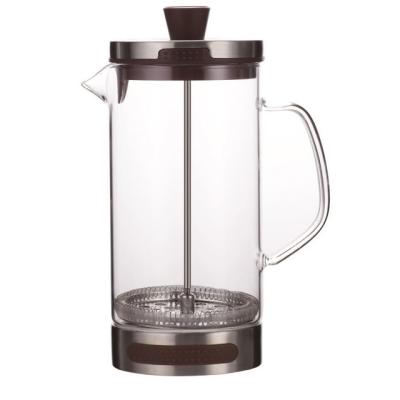 China Viable glass and French press steel coffee maker in 1000ml for sale