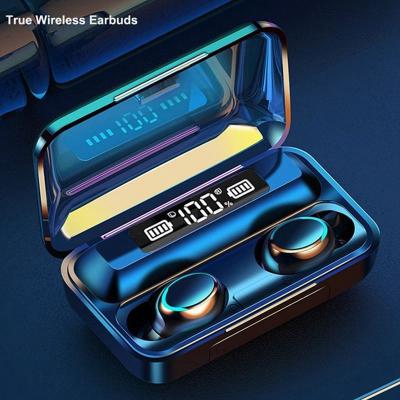 China In-Ear F9 5 BTh Blue Tooth Auriculares Wireless Headphones BT5.0 Earbuds TWS F9-5 Earbuds Audifonos F9 35 5C With Power Bank for sale