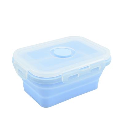 중국 Eco Friendly Silicone Bento Lunch Box Microwavable Rectangle Silicone Food Packaging Meal Prep Bento Lunch Box Food Container 판매용