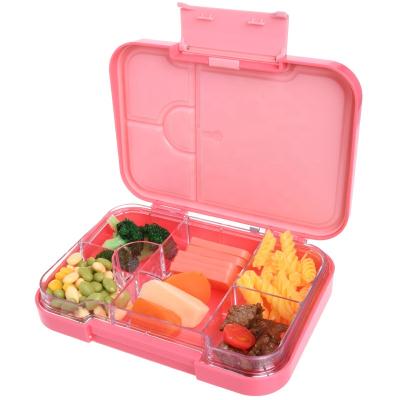 China 6 Compartments Cute Reusable Lunch Box Student/Kids Food Storage Container With Lid for sale