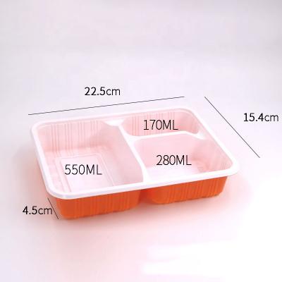 China Bento Lunch Plastic Box 1000ml Plastic Lunch Box Takeaway Disposable Fast Food Container Bento Lunch Box Plastic Tray for sale