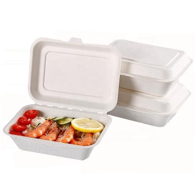 China Sugarcane Stackable Disposable Lunch Box Of Eco-Friendly, Biodegradable Material for sale