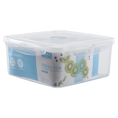 China High quality Refrigerator Storage Square Box 450ml 750ml Airtight Plastic 1250ml 2000ml Container Airtight Plastic bins à venda