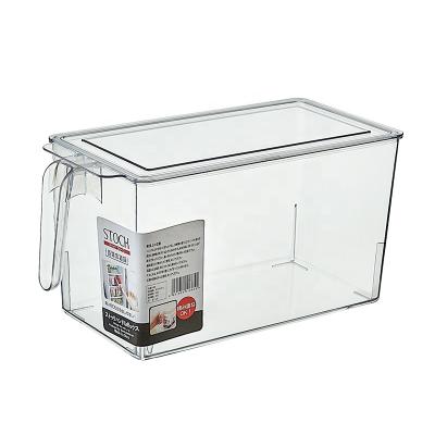 China Amazon Hot Selling Transparent Plastic Box Kitchen Stackable Storage Bins Box Refrigerator Drawer Fridge Organizer for sale